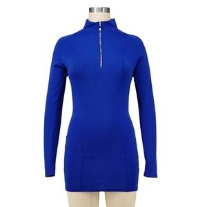 New - Blue Long sleeve Sexy Bodycon Mini Club Dress